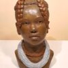 Hikka, photo sculpture bronze, portrait namibien