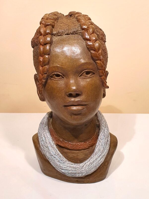 Hikka, photo sculpture bronze, portrait namibien