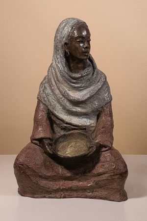 Sculpture de bronze de Martine LEE intitulée « Moumna »
