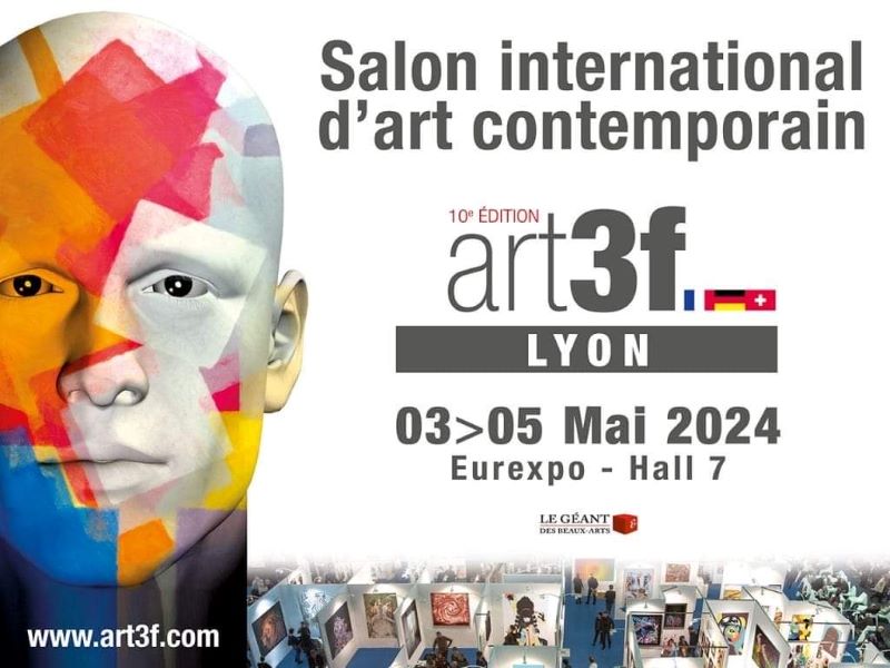 Affiche du Salon international d'art contemporain art3f à Lyon